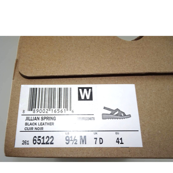 Clarks Jilian Spring Wedge Sandal, Black Leather, 9.5 - Picture 3 of 14